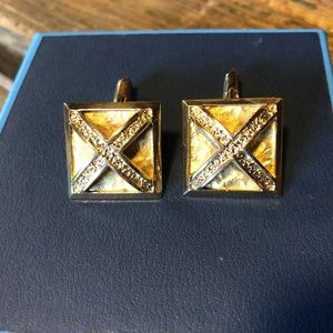 Cuff Links, sterling silver with gold overlay